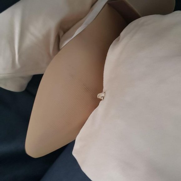 Womens Pointed Toe Knee High Boots Mid Chunky Heel Faux Suede Side Zipper Ridin - Picture 4 of 9